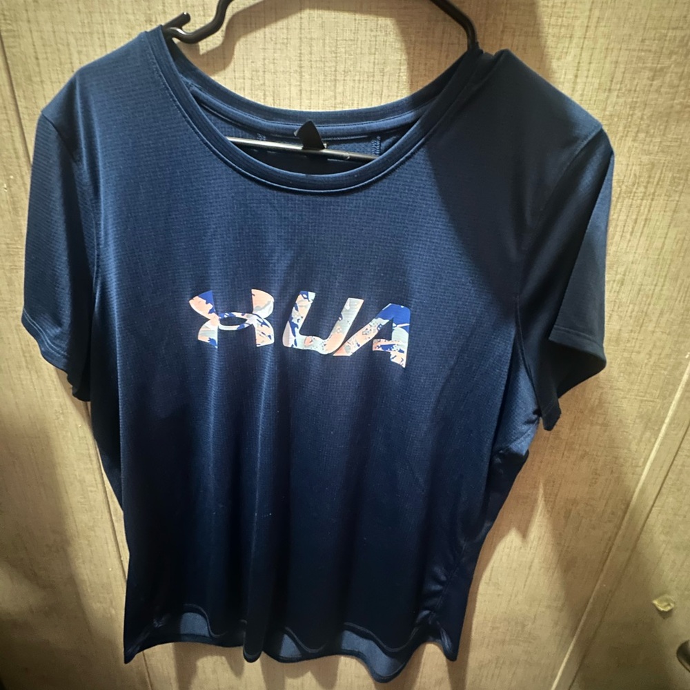 Under Armour Women's Dark Blue Graphic Tee